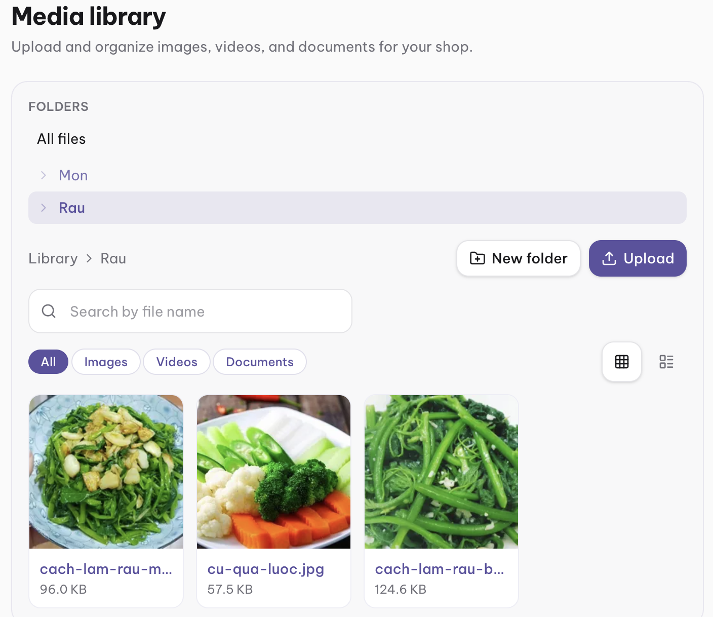 Build the library and the menu